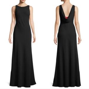 KARL LAGERFELD PARIS Black And Red Formal Evening Gown